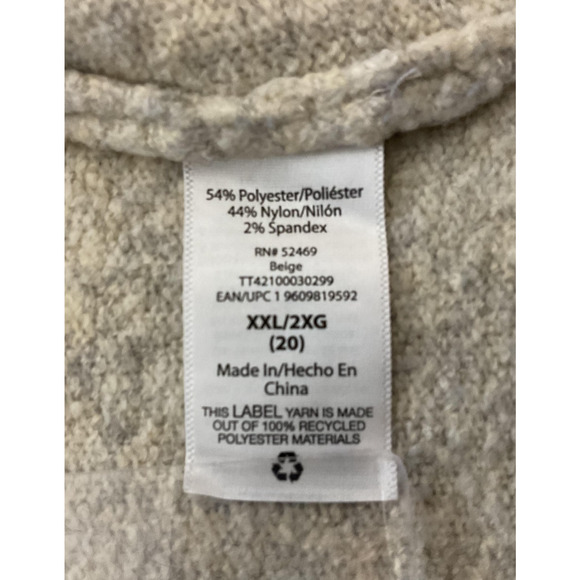 Time and Tru Womens 2XL Beige Sweater V Neck Pullover Soft Knit Long Sleeve Cozy - Picture 8 of 9